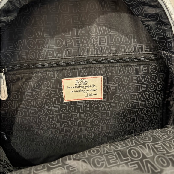 Peace Love World Silver Metallic Backpack - Picture 4 of 12